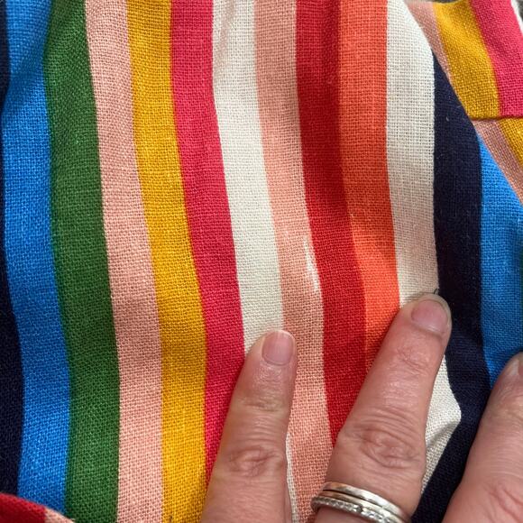 Le Lis Collection Linen Blend Rainbow Colorful Romper Size S - Picture 9 of 9